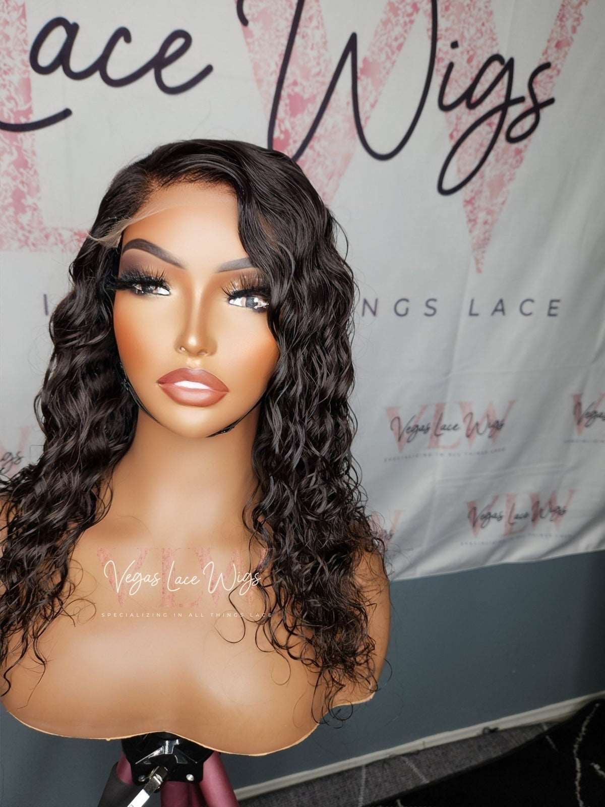 Invisible HD Lace Wig Deep Wave Short