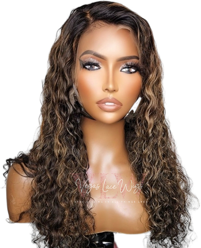 HD Invisible Lace Highlighted Wig Wig Kayla