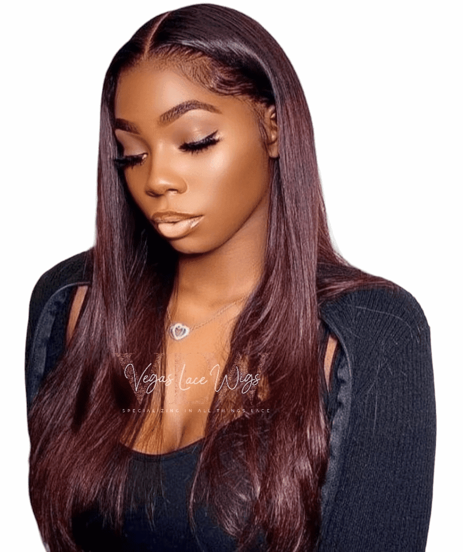 HD Invisible Lace Wig 99j with dark roots