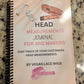 Head Measurements Journal for Wig Makers