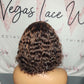 Invisible HD Lace Bob Wig Deep Wave HoneyBrown Highlights Breeona