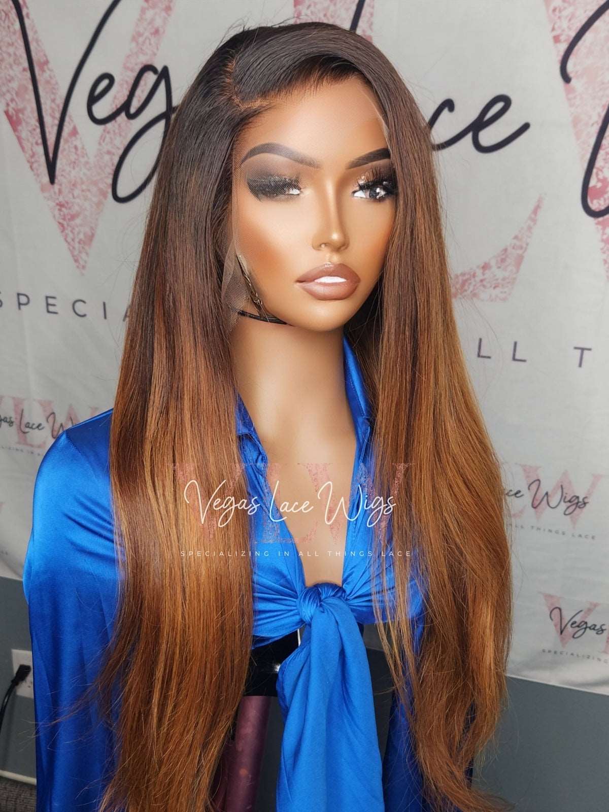 HD Invisible Lace Wig Ombre HoneyBrown