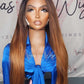 HD Invisible Lace Wig Ombre HoneyBrown