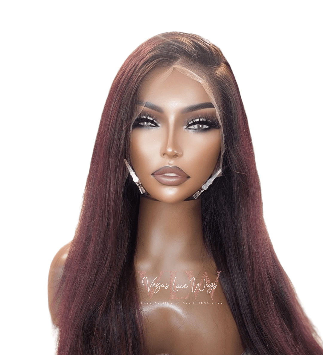 HD Invisible Lace Wig 99j with dark roots