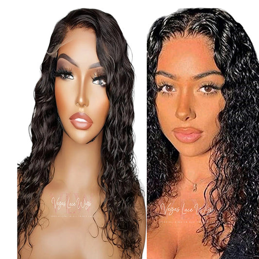 Invisible HD Lace Wig Deep Wave Short