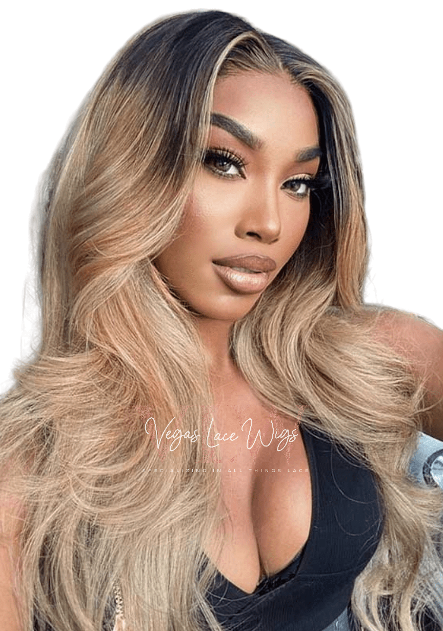 HD Invisible Lace Blond Wig Ombre