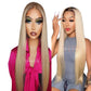 Invisible Lace Blond Wig With Dark Roots Straight