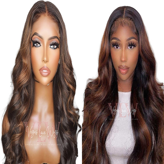 HD Invisible Lace Body Wave with Highlights Daisha
