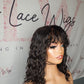 Invisible HD Lace Deep Wave Wig Body with Bangs