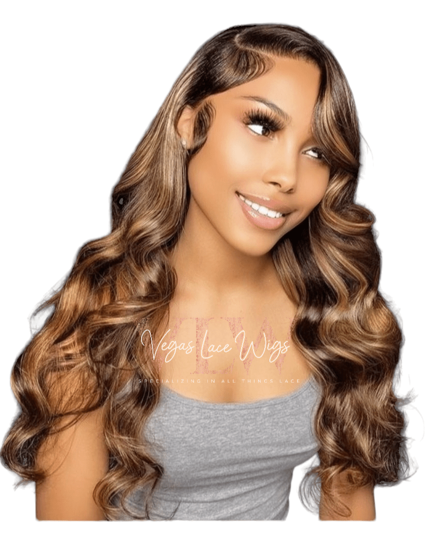 HD Invisible Lace Highlighted Wig Body Wave