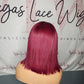 Invisible HD Lace Bob Wig Straight Red